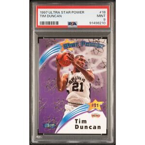 1997 Fleer Ultra Star Power #18SP Tim Duncan RC PSA 9 San Antonio Spurs